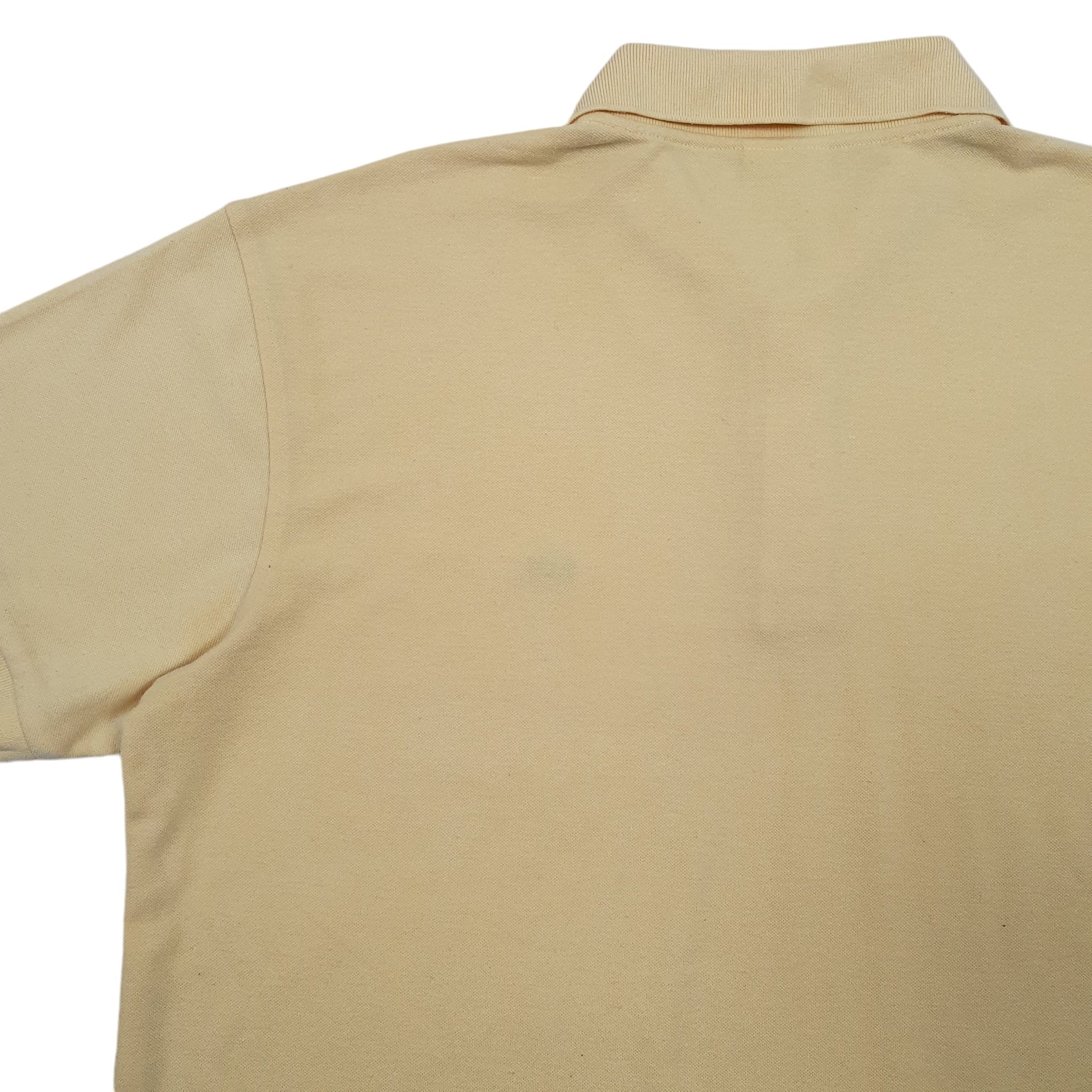 Mens Yellow Lacoste  Short Sleeve Polo Shirt