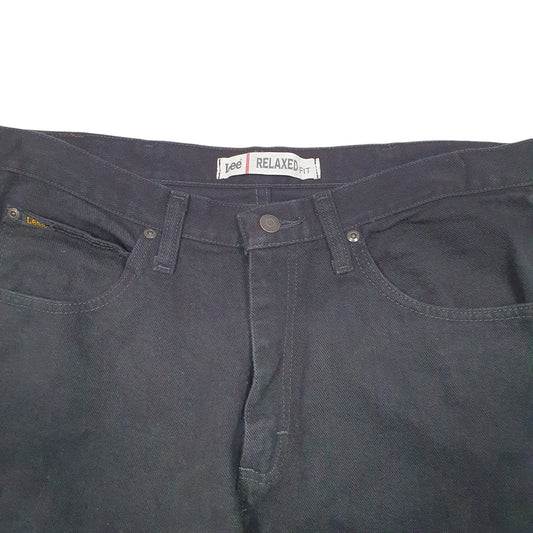 Mens Black Lee Relaxed Casual JeansW34 L32