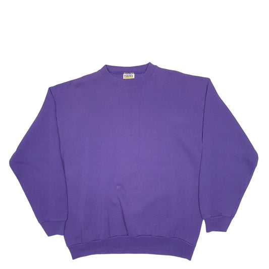Mens Purple Tultex Vintage Crewneck Jumper