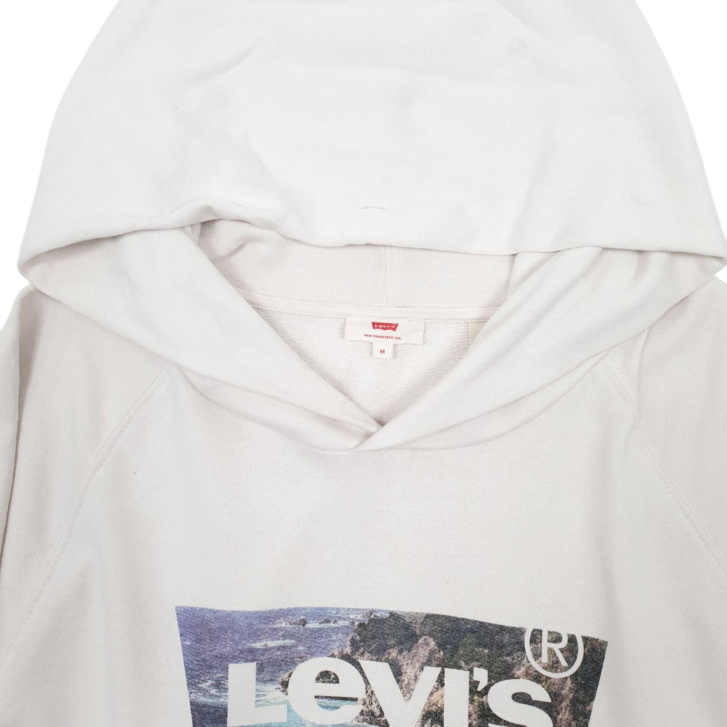 Womens White Levis  Hoodie Jumper
