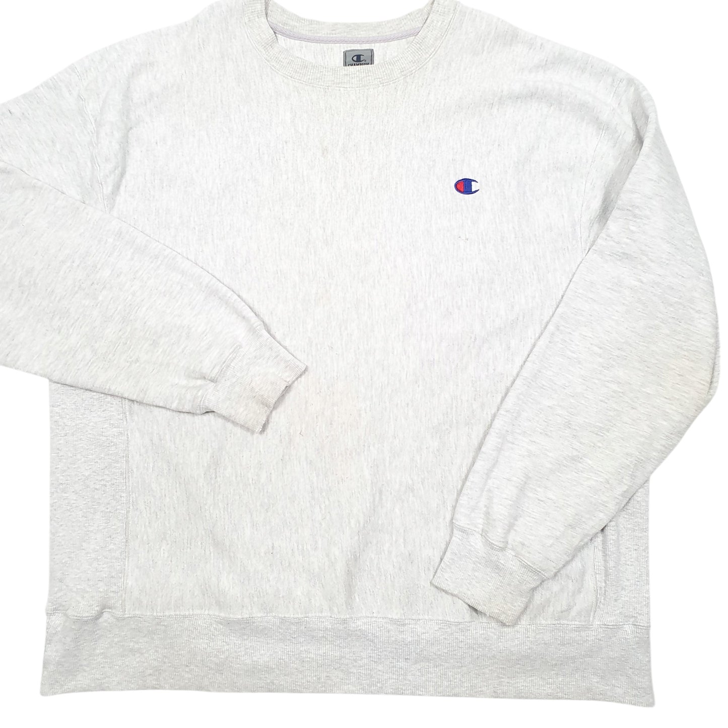 Mens Grey Champion Reverse Weave Crewneck Jumper