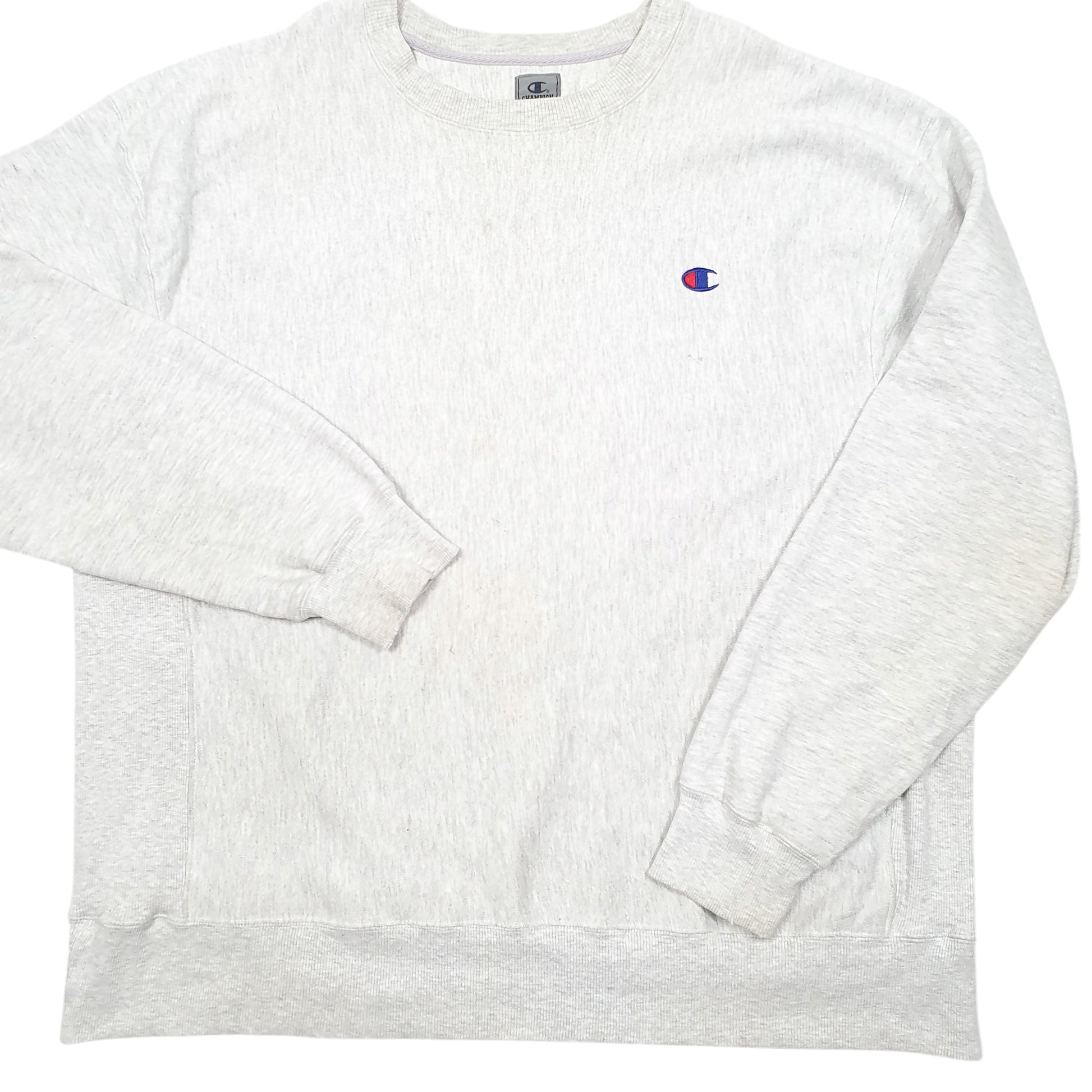 Mens Grey Champion Reverse Weave Crewneck Jumper