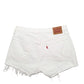 Womens White Levis 501 Jorts Denim Shorts