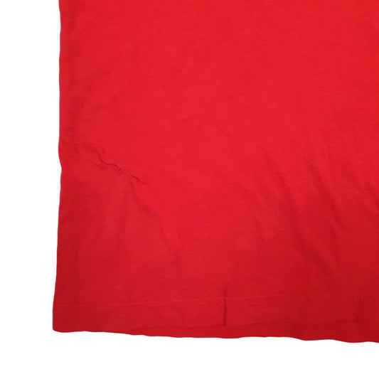 Mens Red Puma Spellout Short Sleeve T Shirt