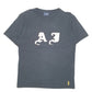 Mens Black Armani Jeans AJ Applique Short Sleeve T Shirt