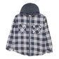 Mens Navy Dickies Hoodie Shacket Plaid  Coat