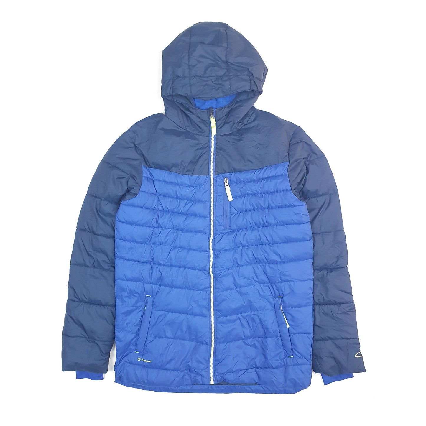 Mens Blue Champion Hooded Windbreaker  Coat