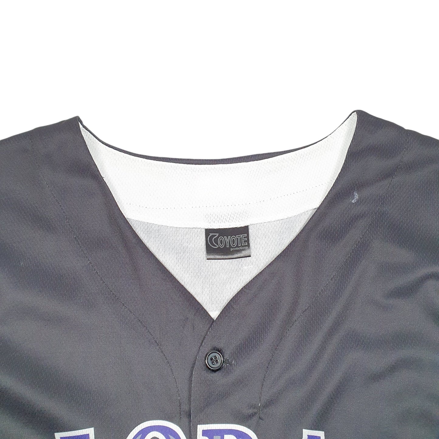 Mens Black Coyote Promotions MLB Baseball Jersey Colorado Rockies Sleeveless Short Sleeve T Shirt