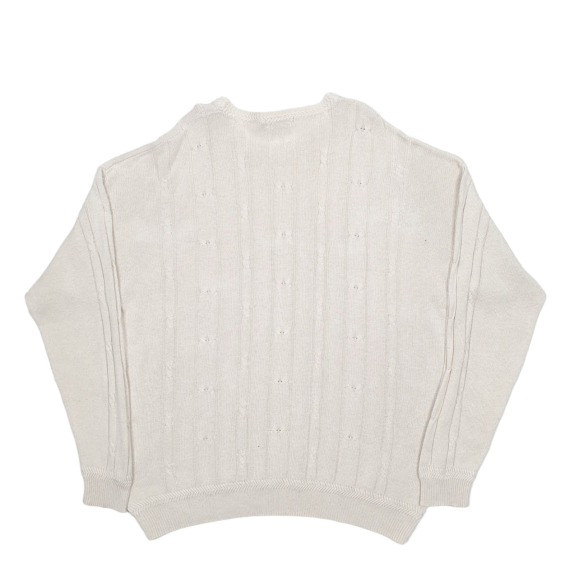 Mens Cream Nautica Knit Crewneck Jumper