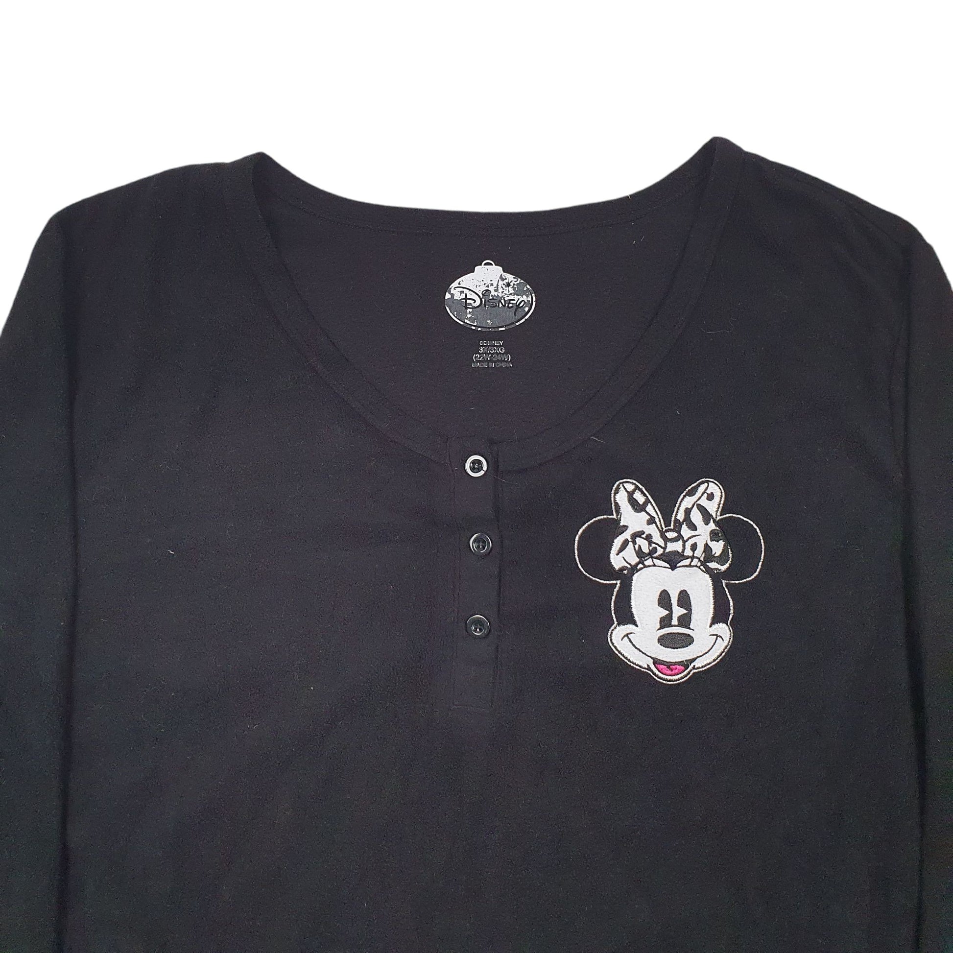 Womens Black Disney Sleep Wear Long Sleeve T Shirt