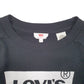 Womens Black Levis Spellout Raglan Crewneck Jumper