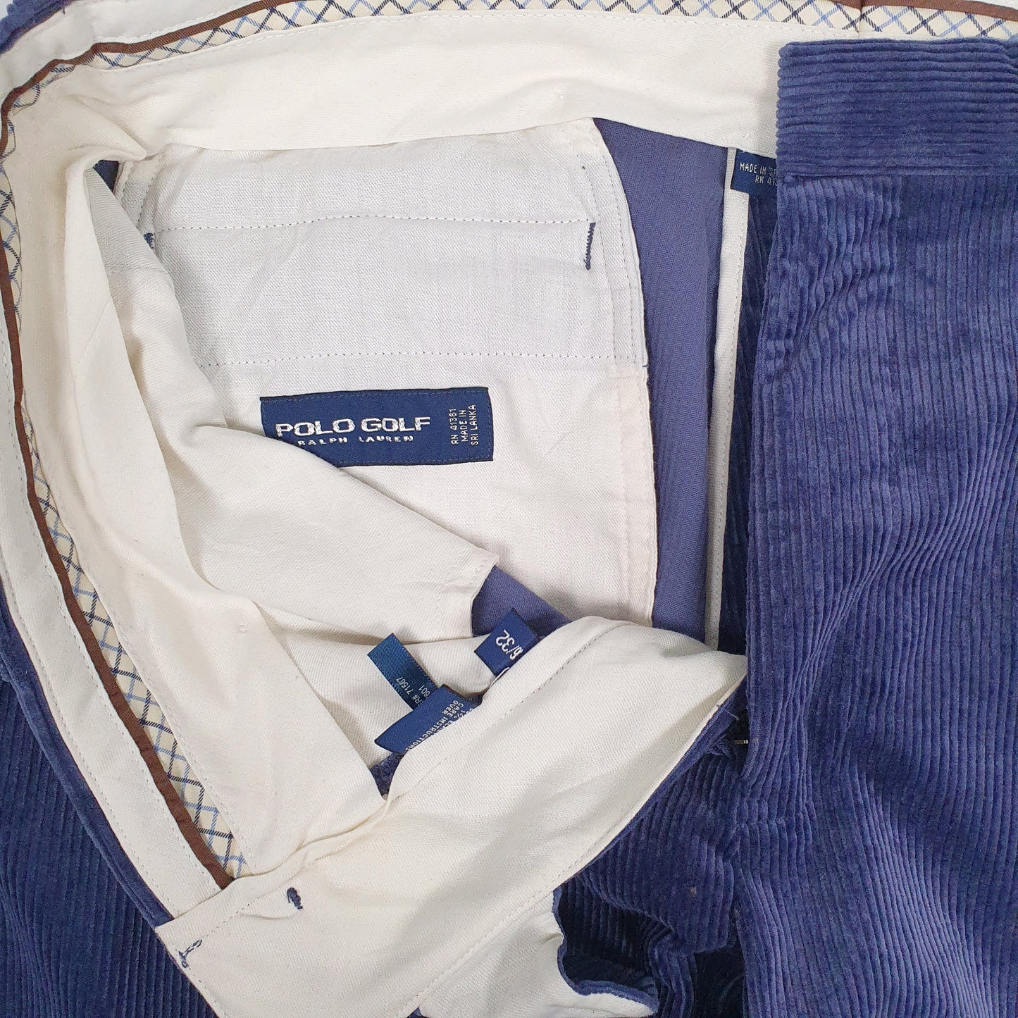 Mens Purple Ralph Lauren Polo Golf Corduroy Trousers