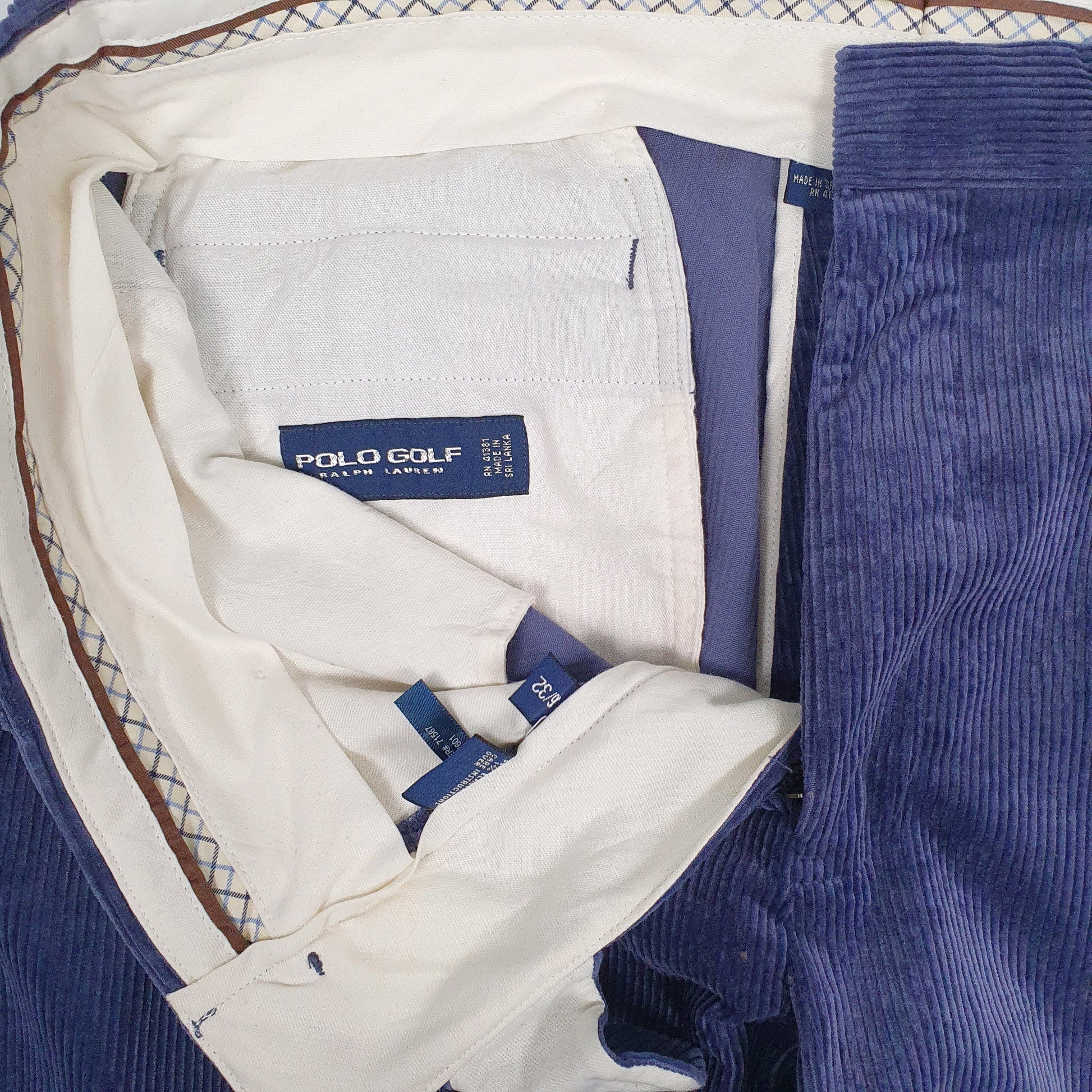 Mens Purple Ralph Lauren Polo Golf Corduroy Trousers