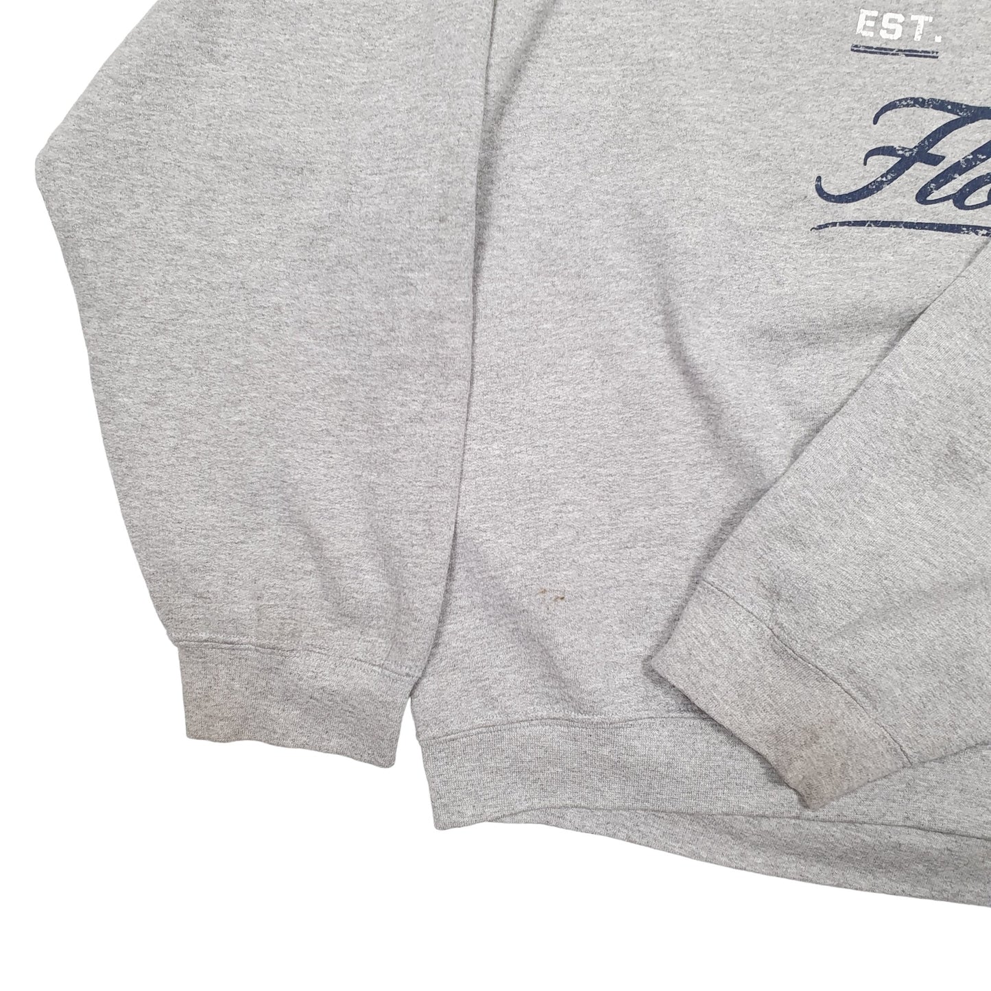 Mens Grey Gildan Miami Florida Spellout Crewneck Jumper