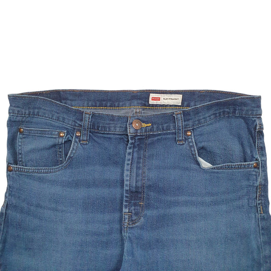 Mens Blue Wrangler Stretch Fit 92SSWDB JeansW36 L30