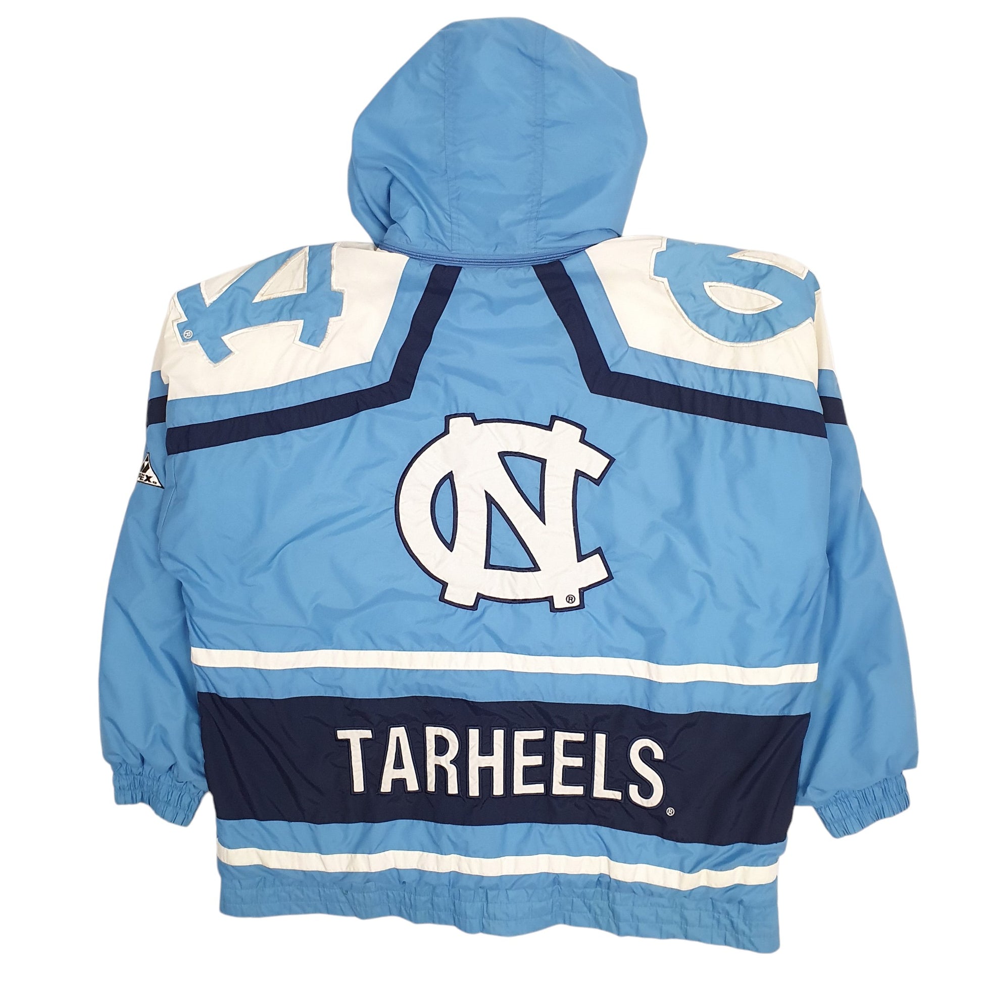 Mens Blue Apex One Vintage 1990s USA College North Carolina Tarheels  Coat