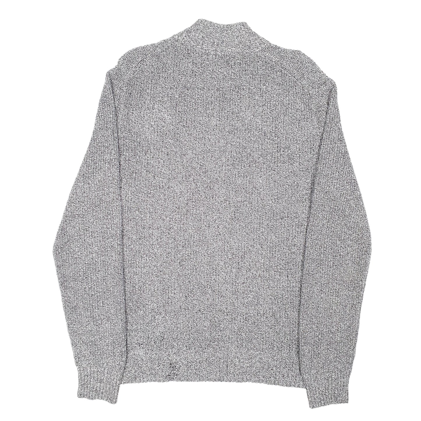 Mens Grey Calvin Klein Knit Quarter Zip Jumper
