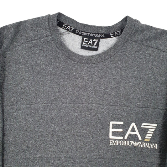Mens Grey Armani Emporio Crewneck Jumper