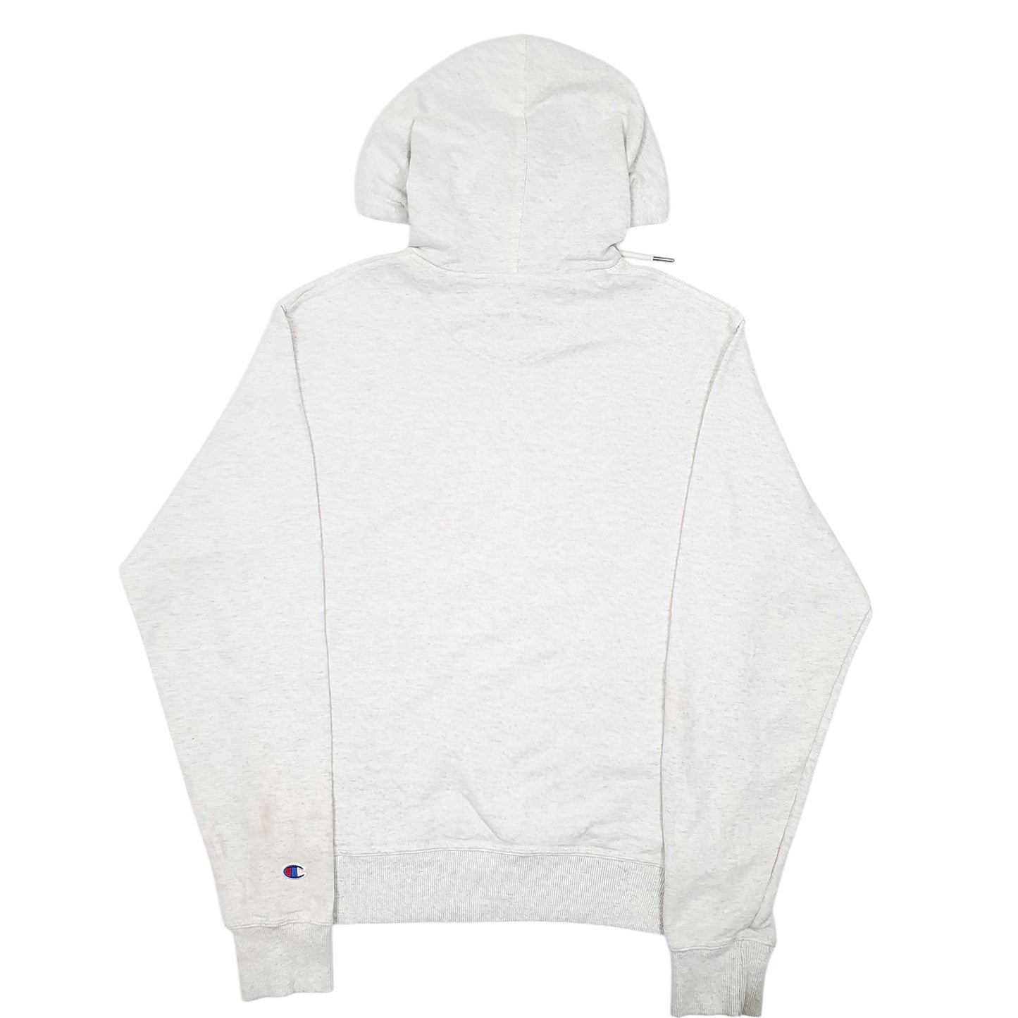 Mens Grey Champion Script Hoodie Jumper