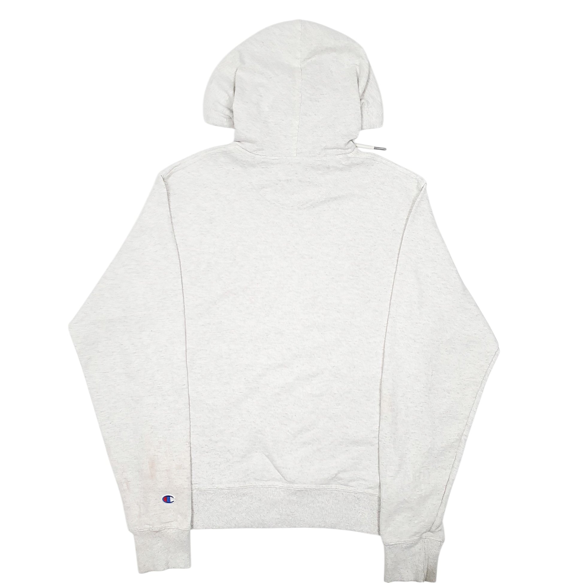 Mens Grey Champion Script Hoodie Jumper