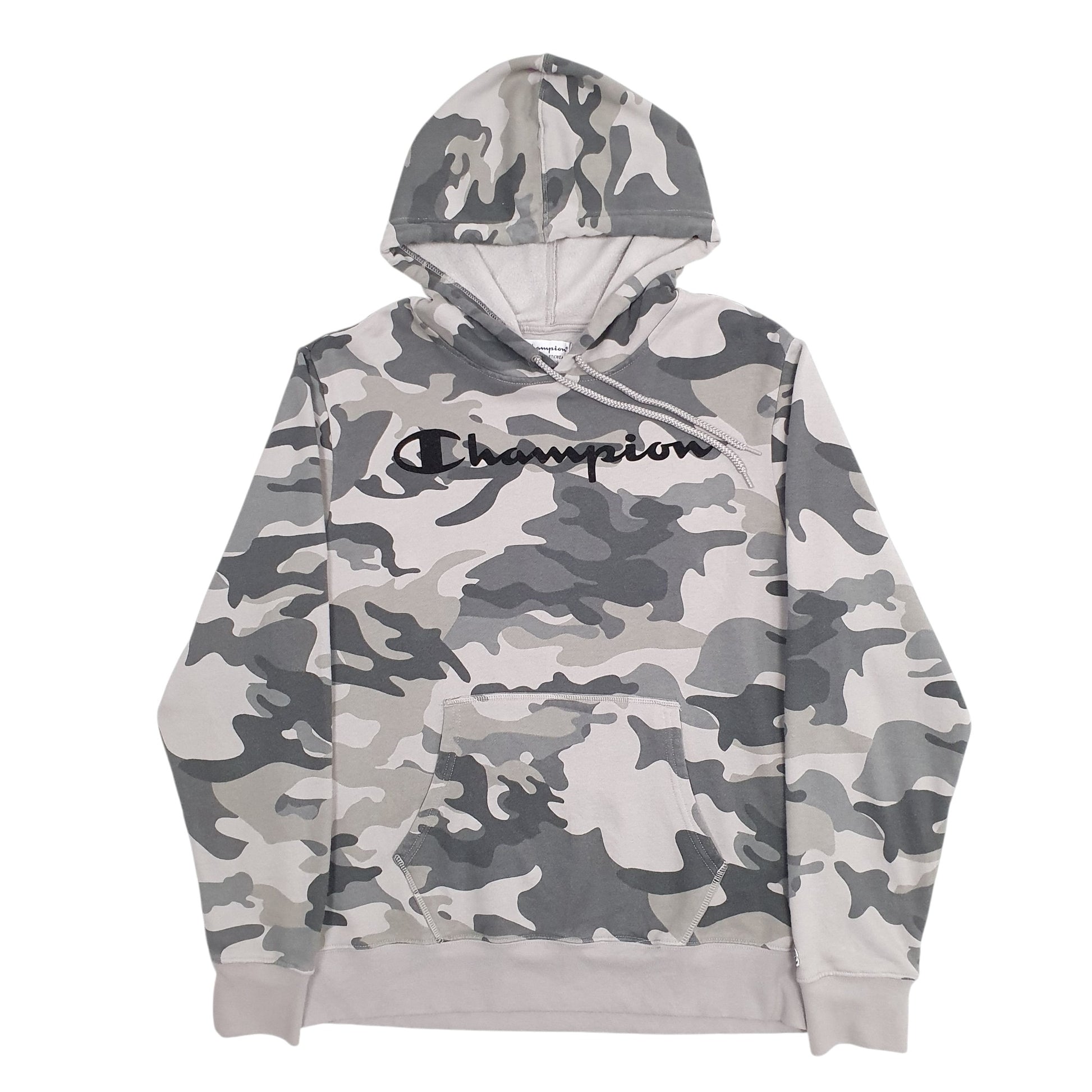 Mens Grey Champion Camouflage Hoodie Jumper