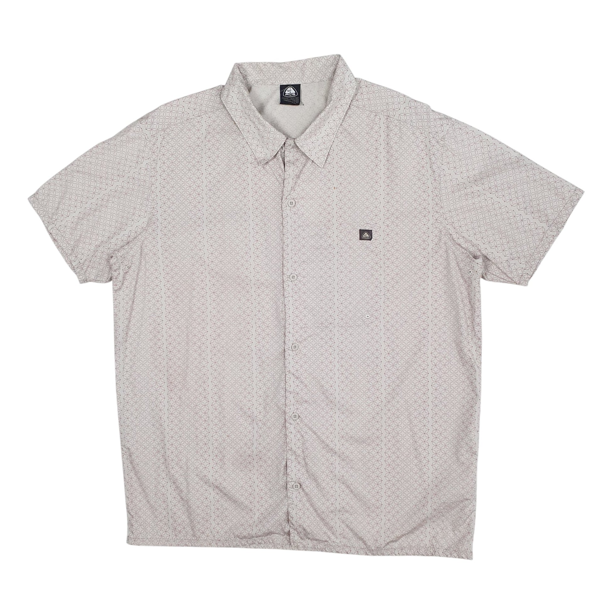 Mens Cream Nike ACG  Short Sleeve Shirt