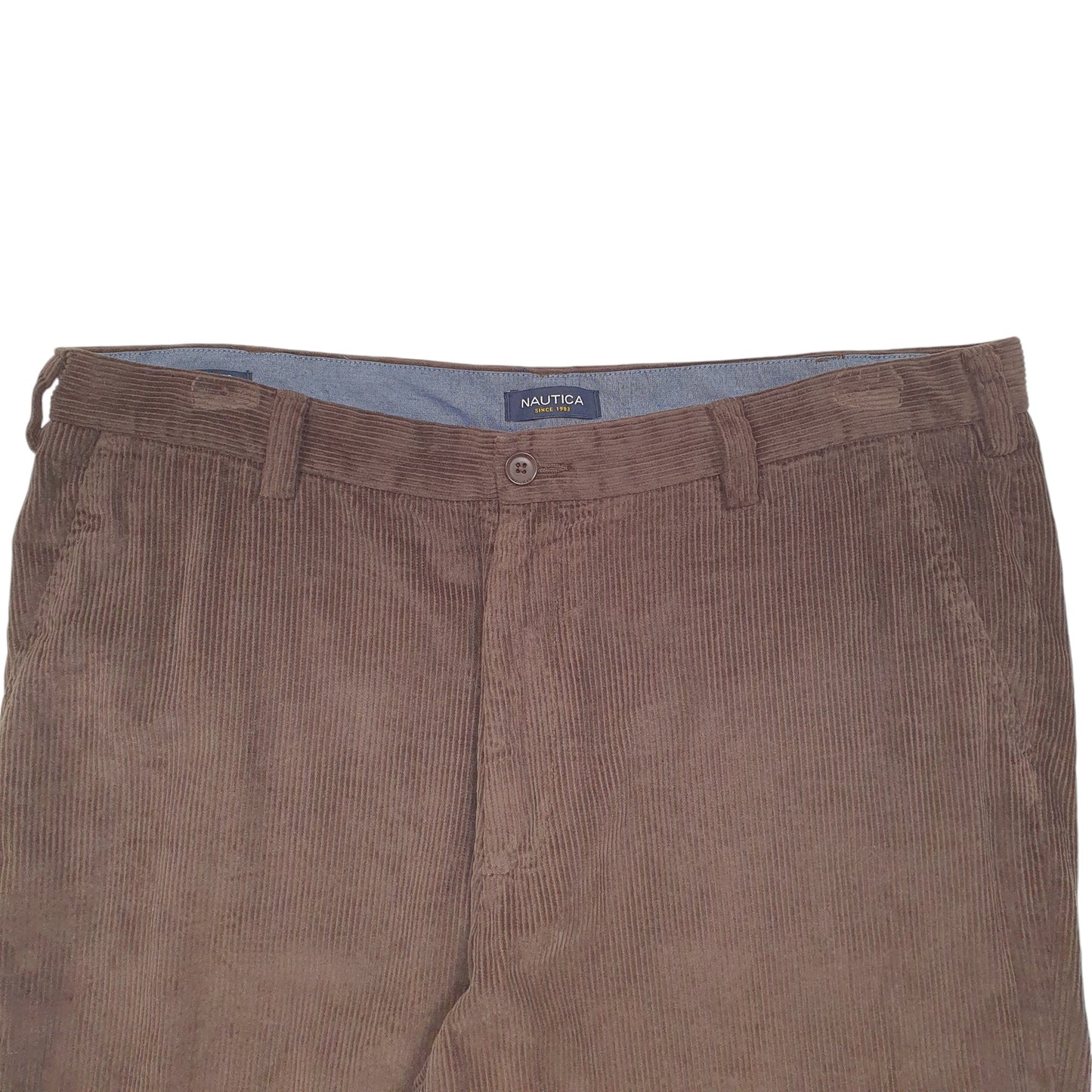Mens Brown Nautica Classic Fit Corduroy Trousers
