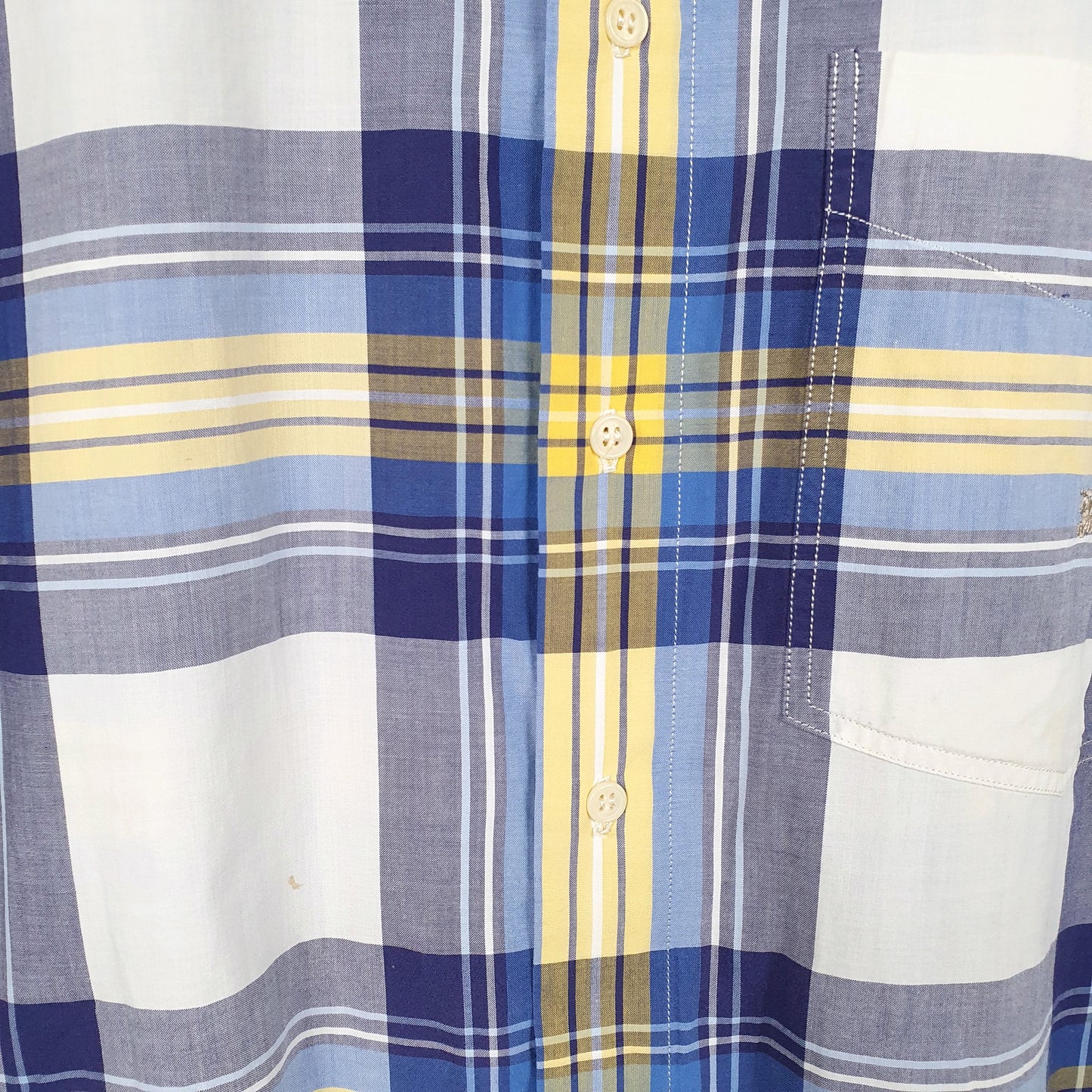 Mens White Burberry  Short Sleeve Shirt