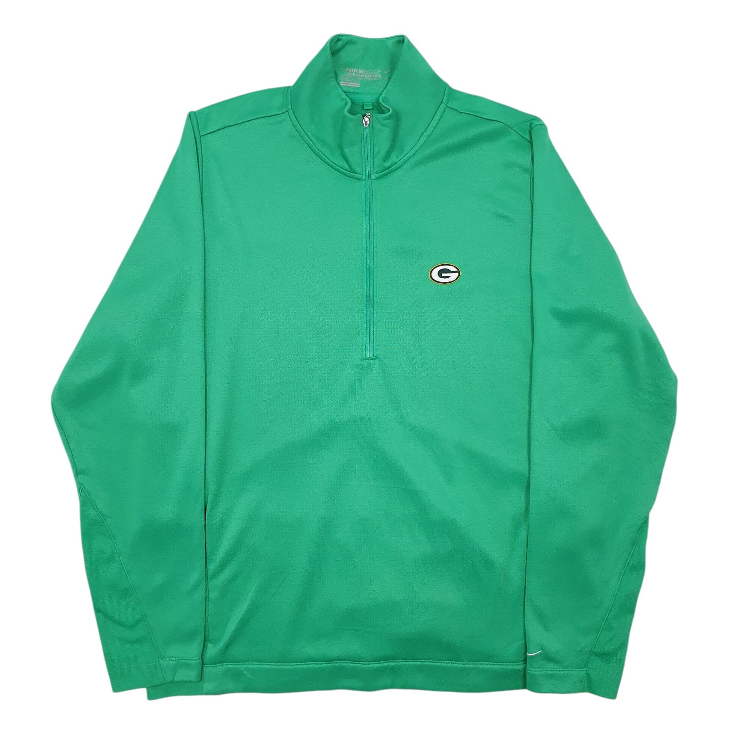 Mens Green Nike Therma-Fit Golf Green Bay Packers Quarter Zip Jumper