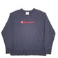 Mens Blue Champion Spellout Crewneck Jumper