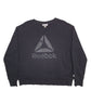 Womens Black Reebok Spellout Crewneck Jumper