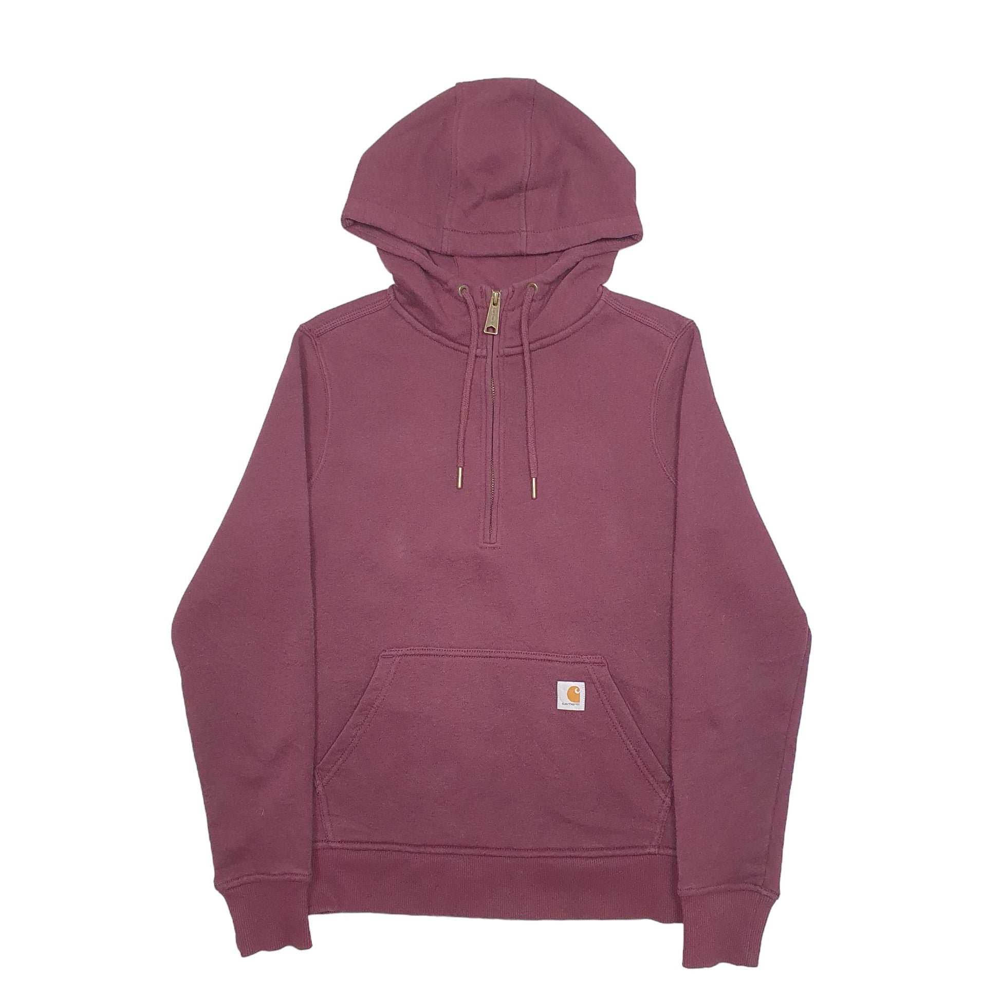 Mens Burgundy Carhartt Workwear Hoodie Jumper