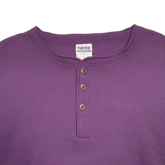 Mens Purple Tultex  Crewneck Jumper