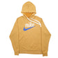 Mens Yellow Nike Spellout Hoodie Jumper