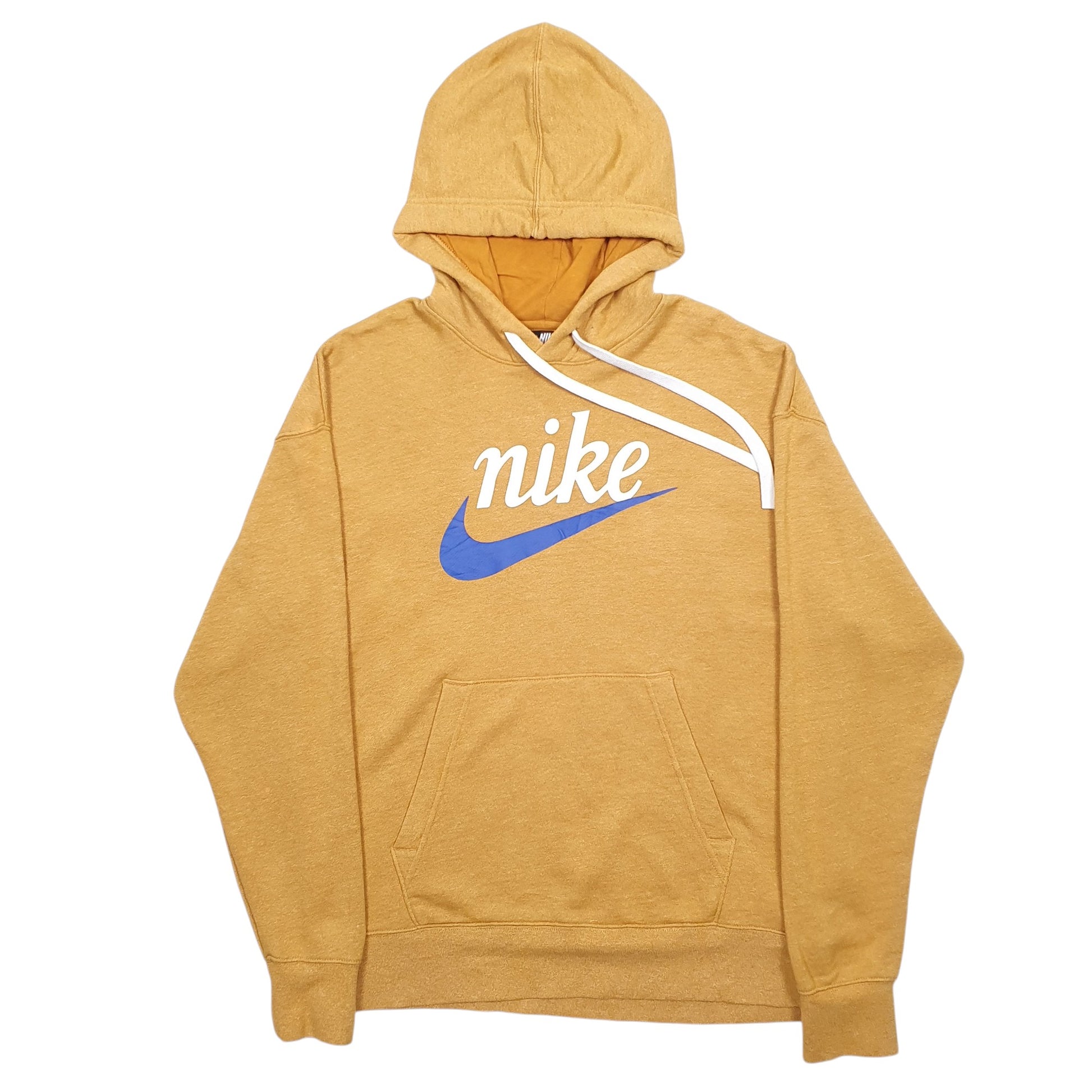 Mens Yellow Nike Spellout Hoodie Jumper