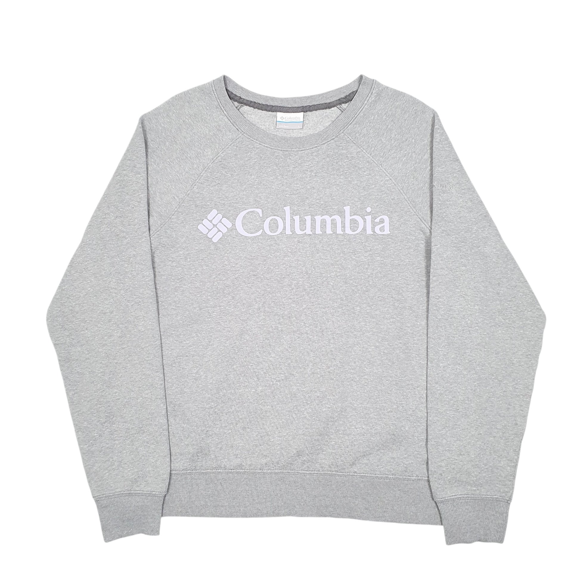 Womens Grey Columbia Sportswear Spellout Crewneck Jumper