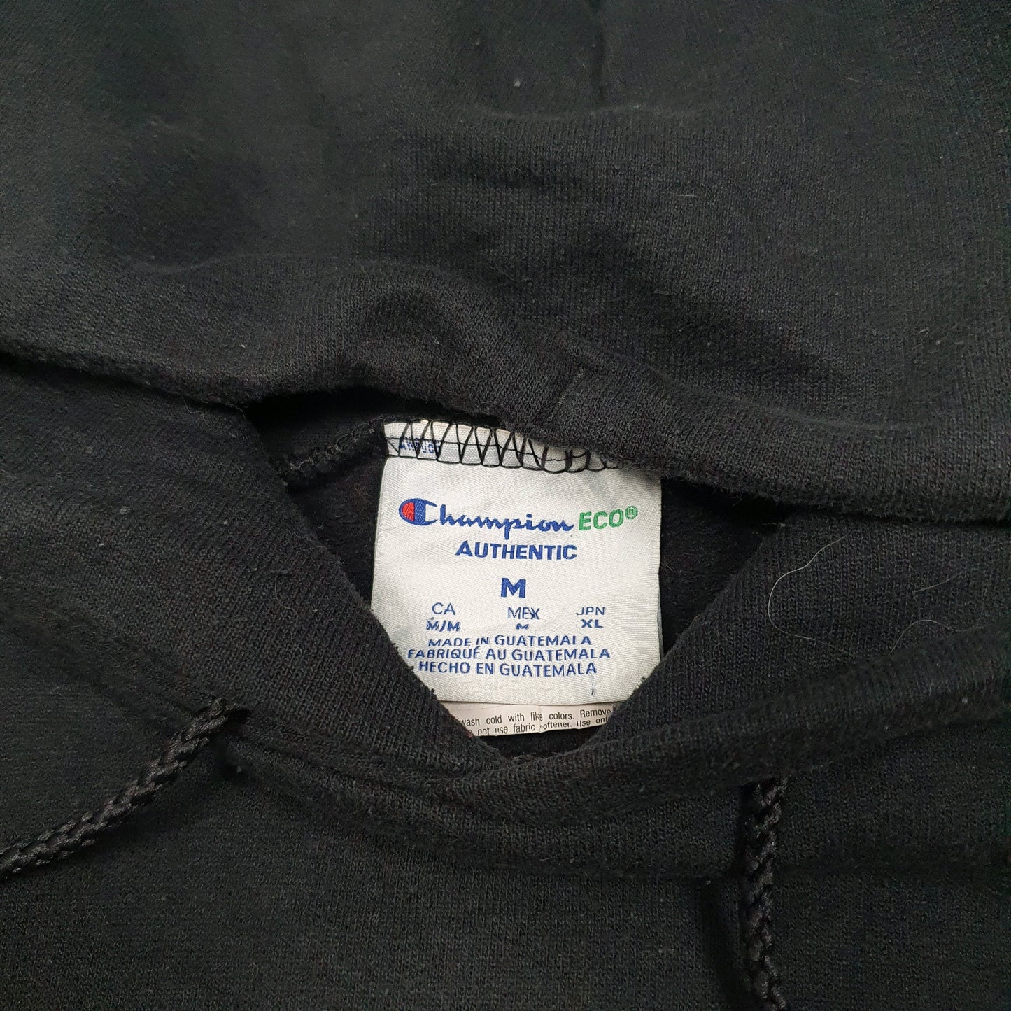 Mens Black Champion Cyclones ESCE Spellout USA Hoodie Jumper