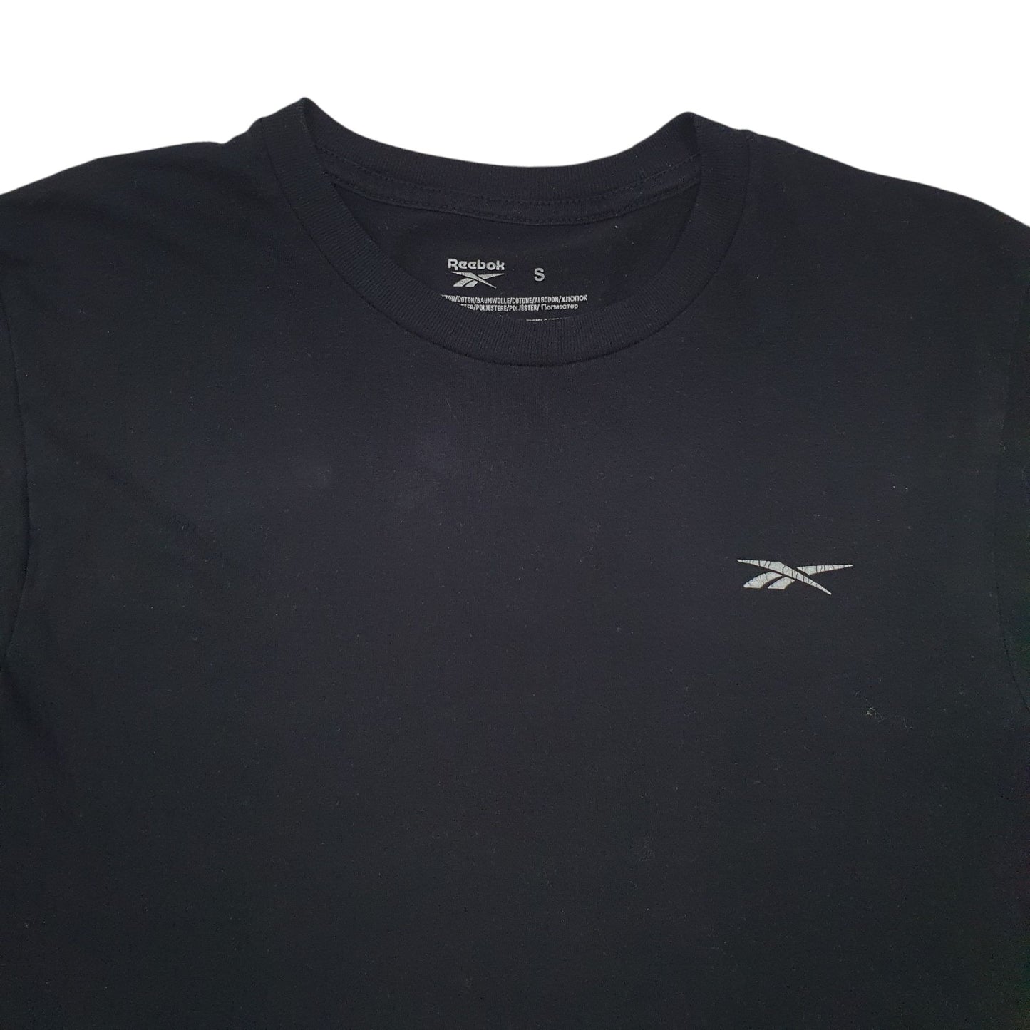 Mens Black Reebok  Short Sleeve T Shirt