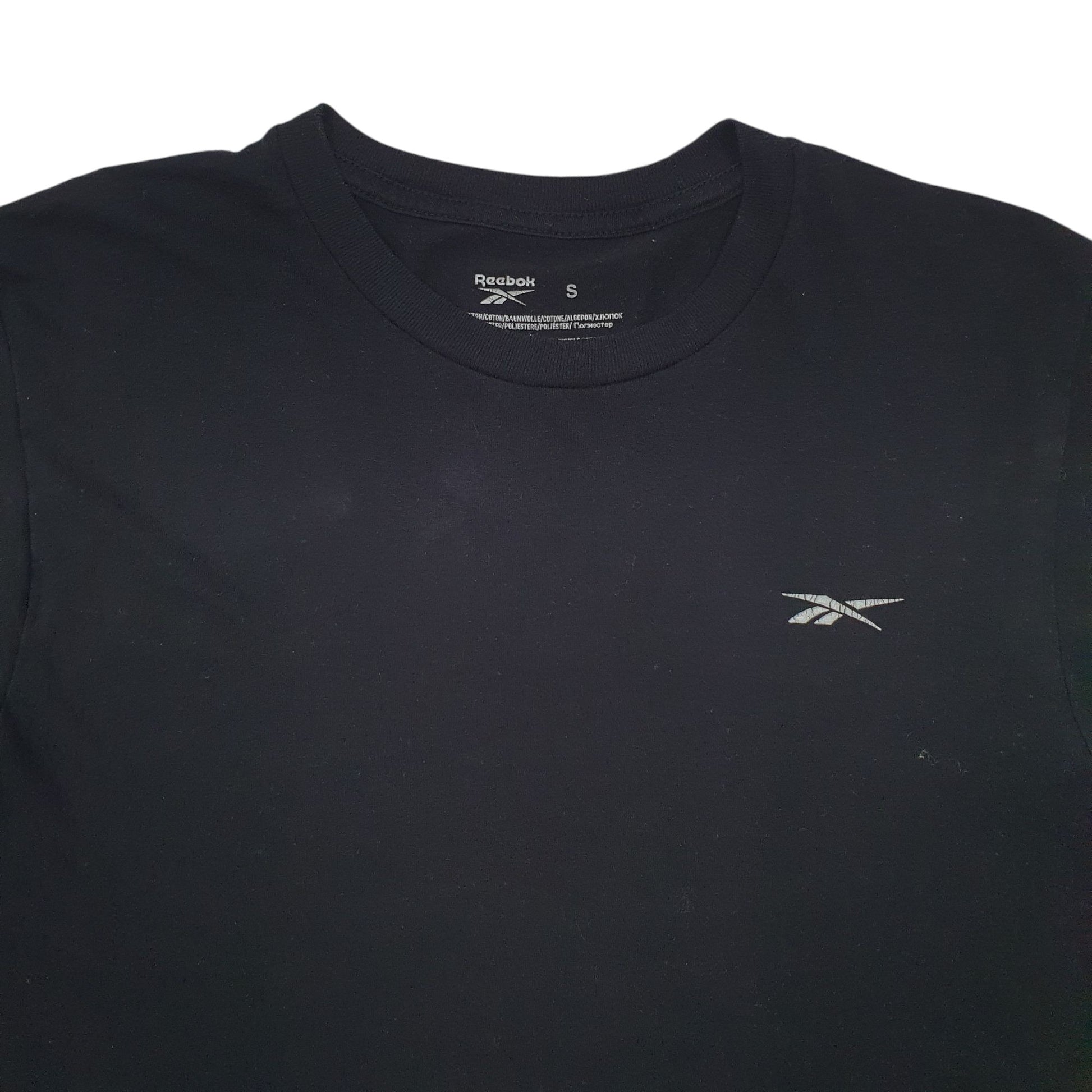 Mens Black Reebok  Short Sleeve T Shirt