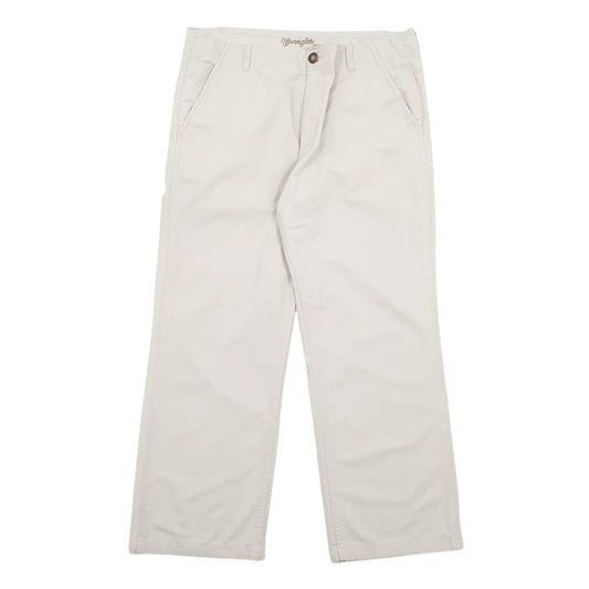 Mens Cream Wrangler Taylor Chino Trousers