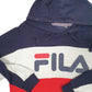 Mens Red Fila Spellout Hoodie Jumper