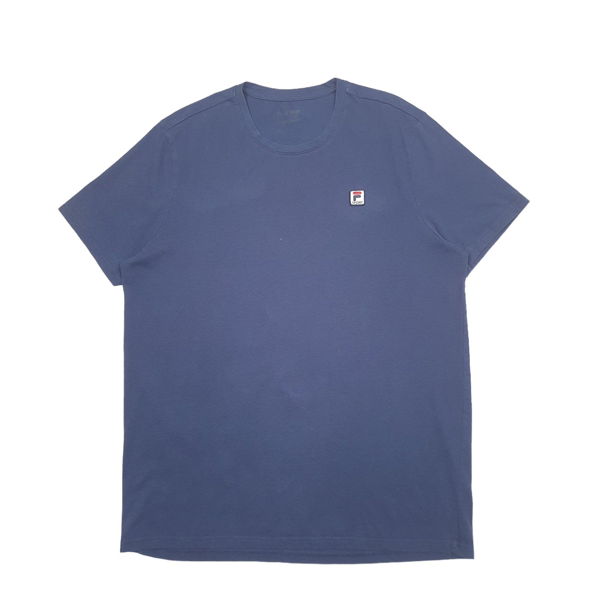 Mens Navy Fila  Short Sleeve T Shirt