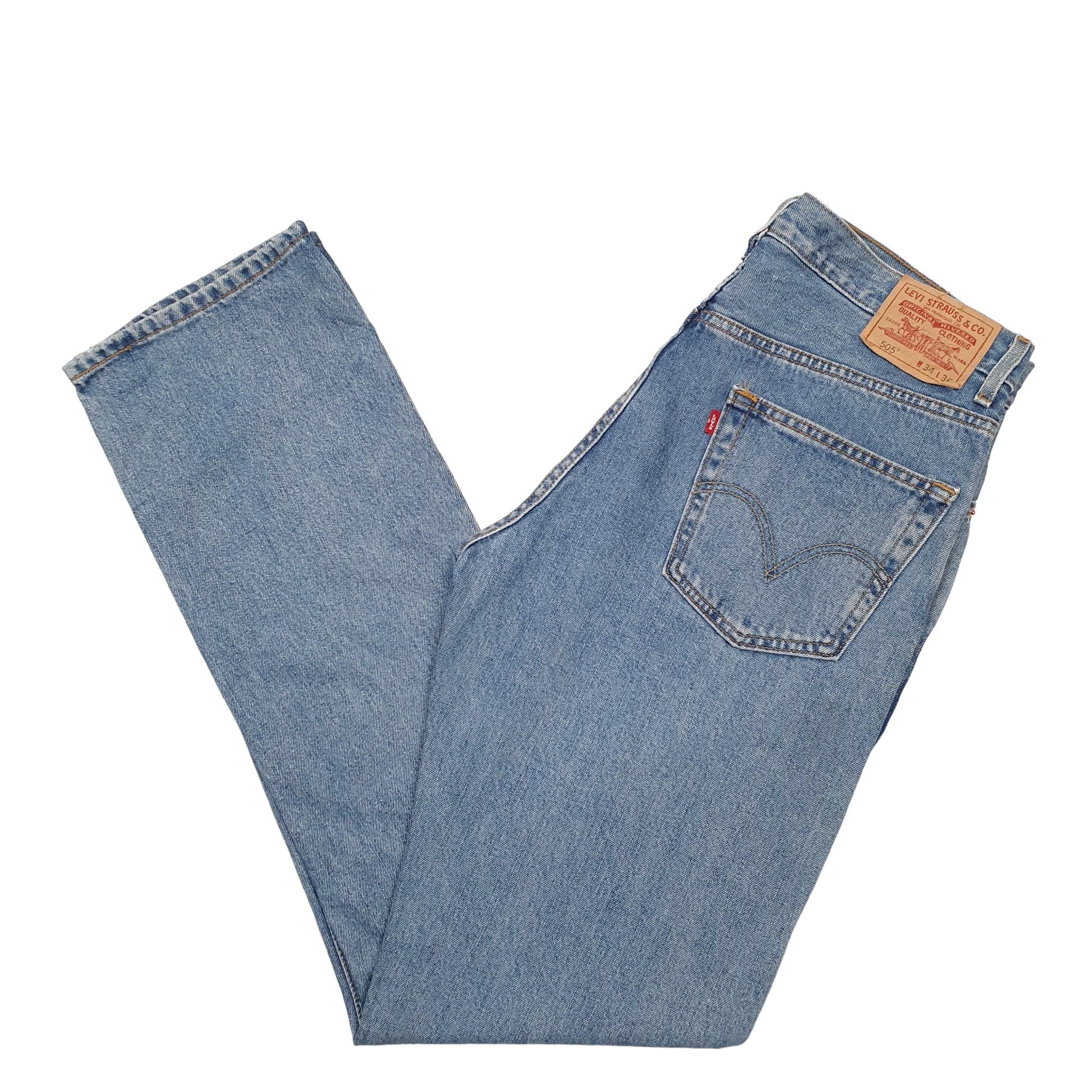 Mens Blue Levis  505 JeansW34 L36