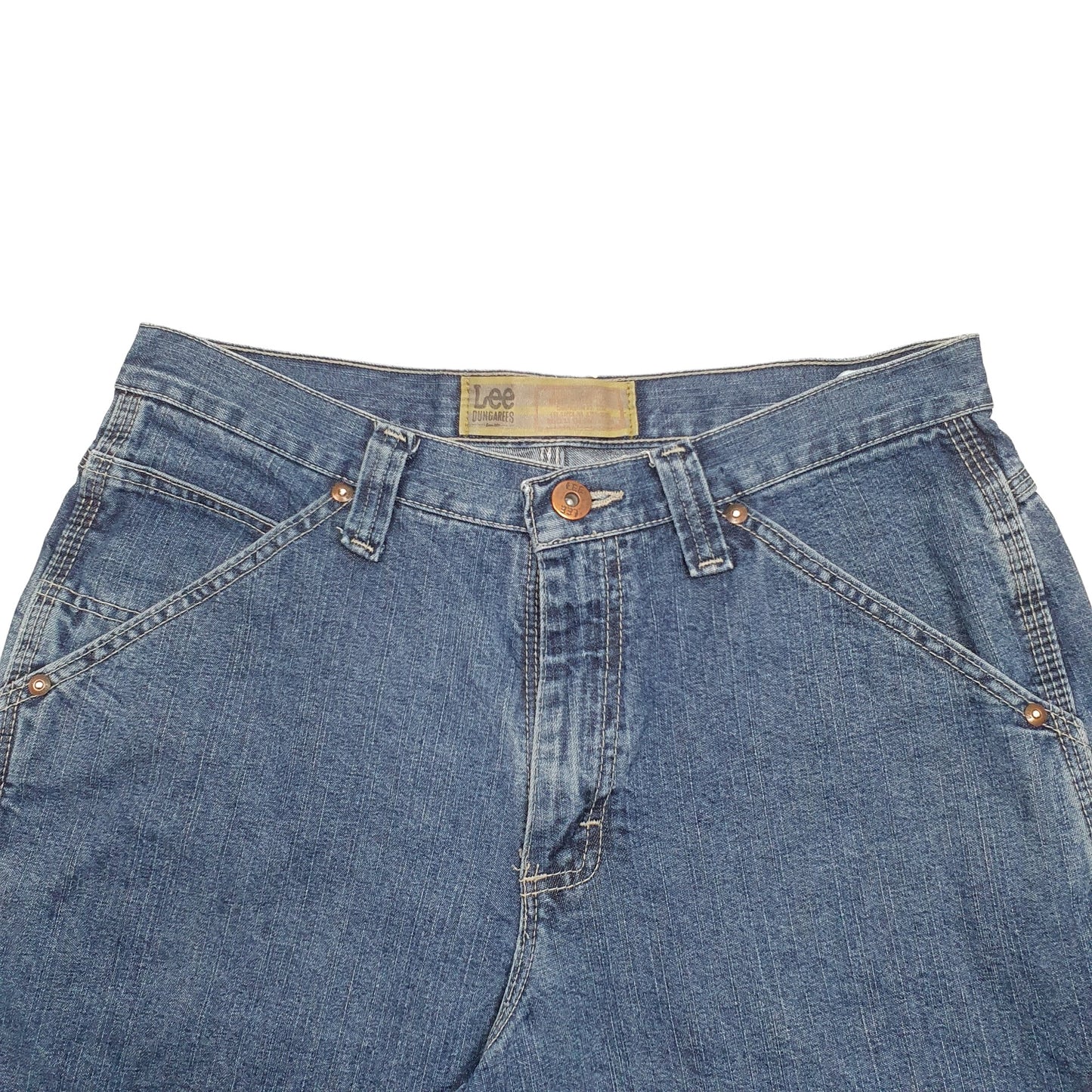 Mens Blue Lee Dungarees Carpenter Shorts