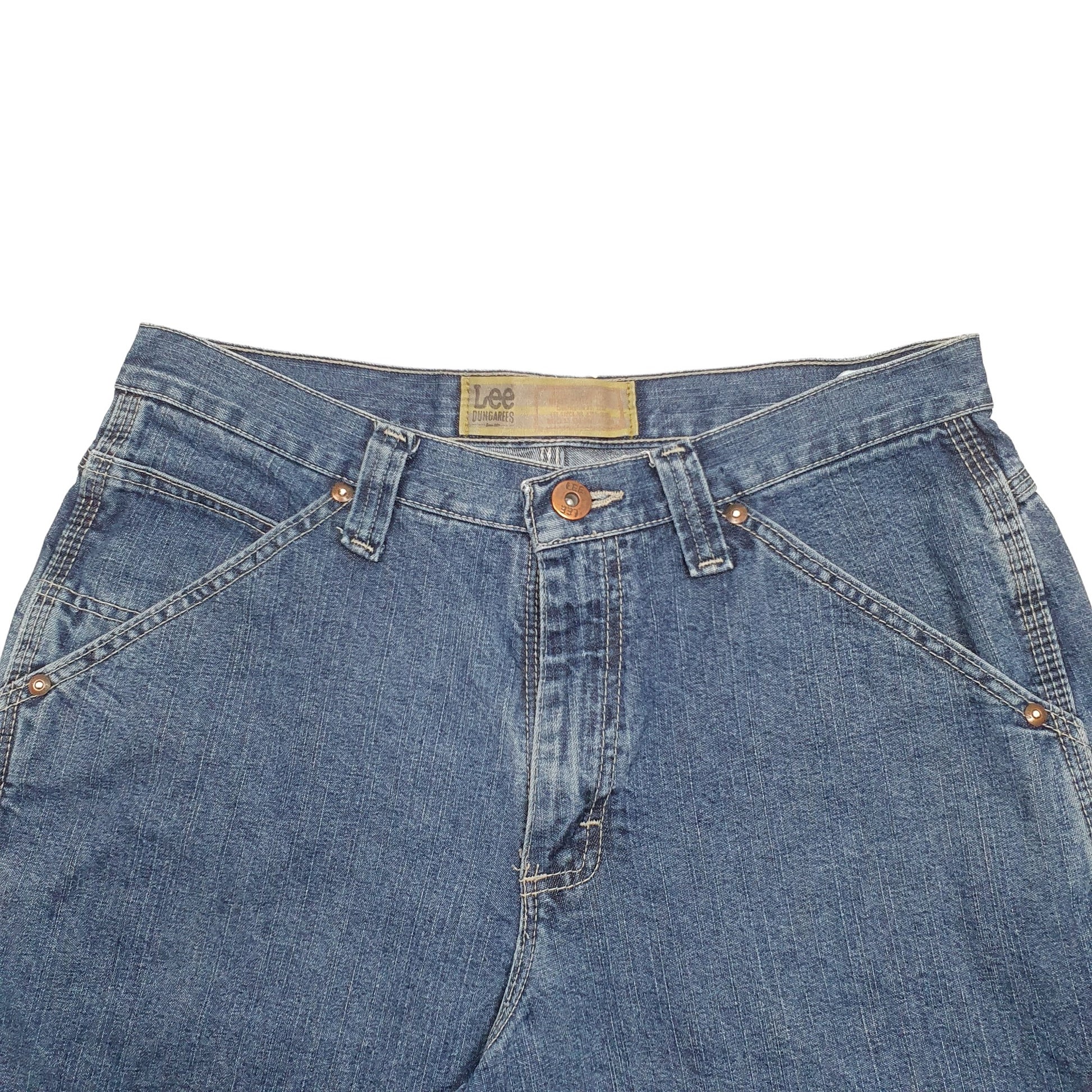 Mens Blue Lee Dungarees Carpenter Shorts