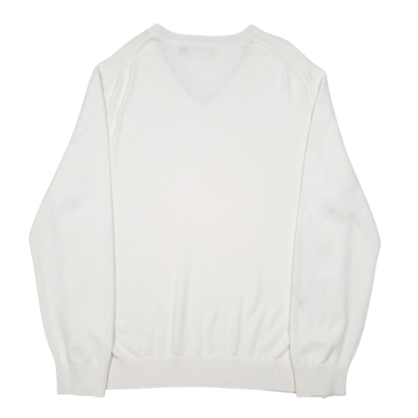 Mens Cream Nautica Knit V Neck Jumper