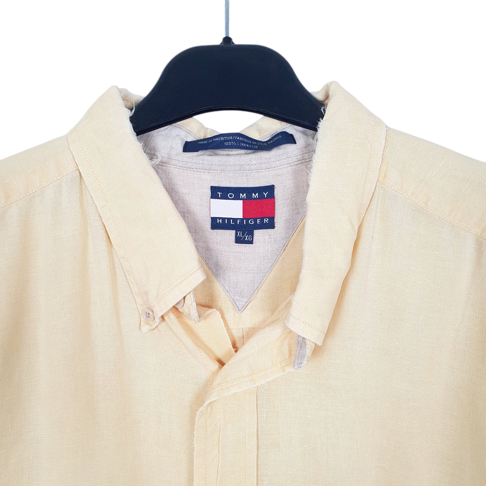 Mens Yellow Tommy Hilfiger Vintage Crest Short Sleeve Shirt