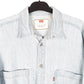 Mens Blue Levis Denim Jeans Vintage Red Tab Overshirt Long Sleeve Shirt