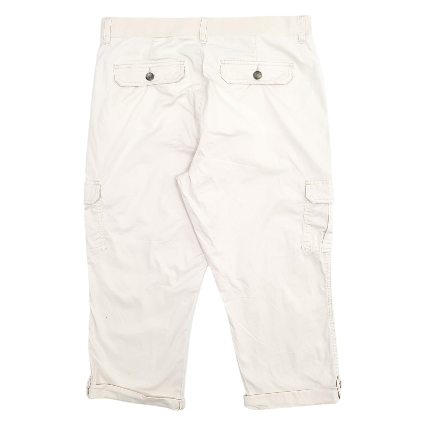 Womens Cream Lee Mid Rise Stretch Fit Chino Trousers