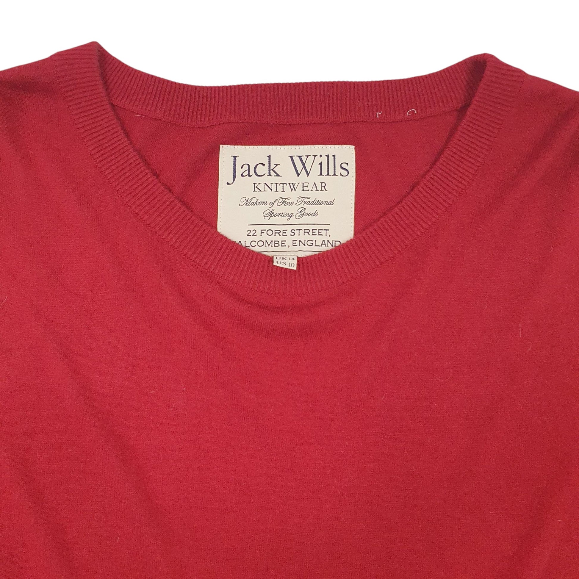 Womens Red Jack Wills Knitwear Crewneck Jumper